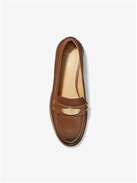 michael kors finley loafer|Finley Burnished Leather Loafer .